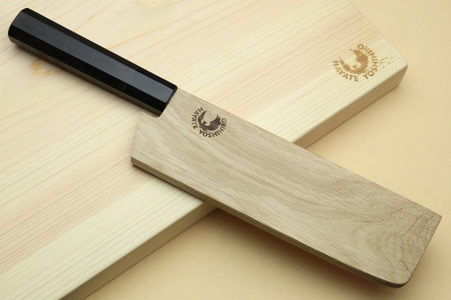 Yoshihiro Kurouchi Black-Forged Blue Steel Stainless Clad Nakiri Japanese Vegetable Knife (Ebony Handle)