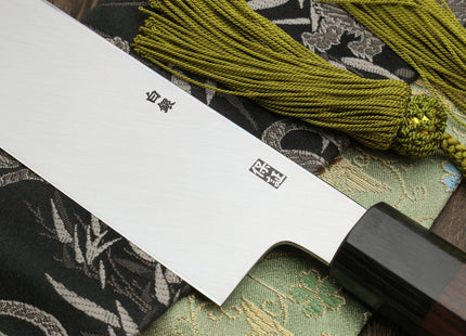 Yoshihiro Hongasumi Ginsan (Hakugin) High Carbon Stain Resistant Kama Usuba Traditional Japanese Vegetable Chopping Chef Knife Shitan Handle