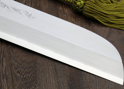 Yoshihiro Hongasumi Ginsan (Hakugin) High Carbon Stain Resistant Kama Usuba Traditional Japanese Vegetable Chopping Chef Knife Shitan Handle