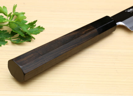 Yoshihiro Hongasumi Ginsanko Mirror Polished High Carbon Stain Resistant Steel Yanagi Sashimi Knife Ebony Handle