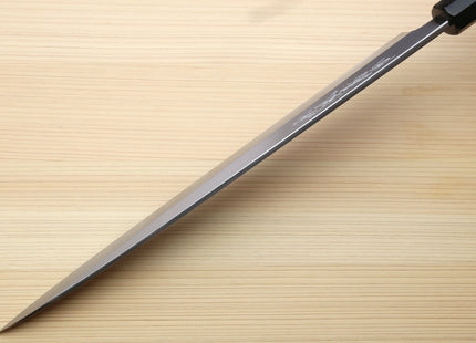 Yoshihiro Kasumi White Steel Yanagi Sushi Sashimi Japanese Knife Ebony Handle
