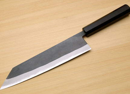 Yoshihiro Kurouchi Black-Forged Blue Steel Stainless Clad Kiritsuke Chef Knife Ebony wood Handle