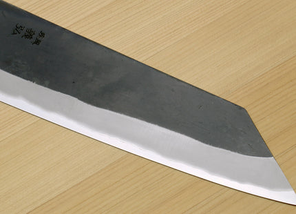 Yoshihiro Kurouchi Black-Forged Blue Steel Stainless Clad Kiritsuke Chef Knife Ebony wood Handle
