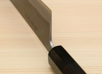 Yoshihiro Kurouchi Black-Forged Blue Steel Stainless Clad Kiritsuke Multipurpose Chef Knife (Ebony Handle)