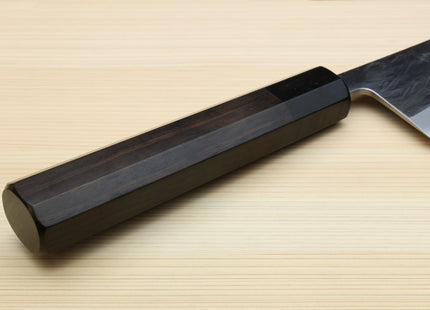 Yoshihiro Kurouchi Black-Forged Blue Steel Stainless Clad Kiritsuke Multipurpose Chef Knife (Ebony Handle)