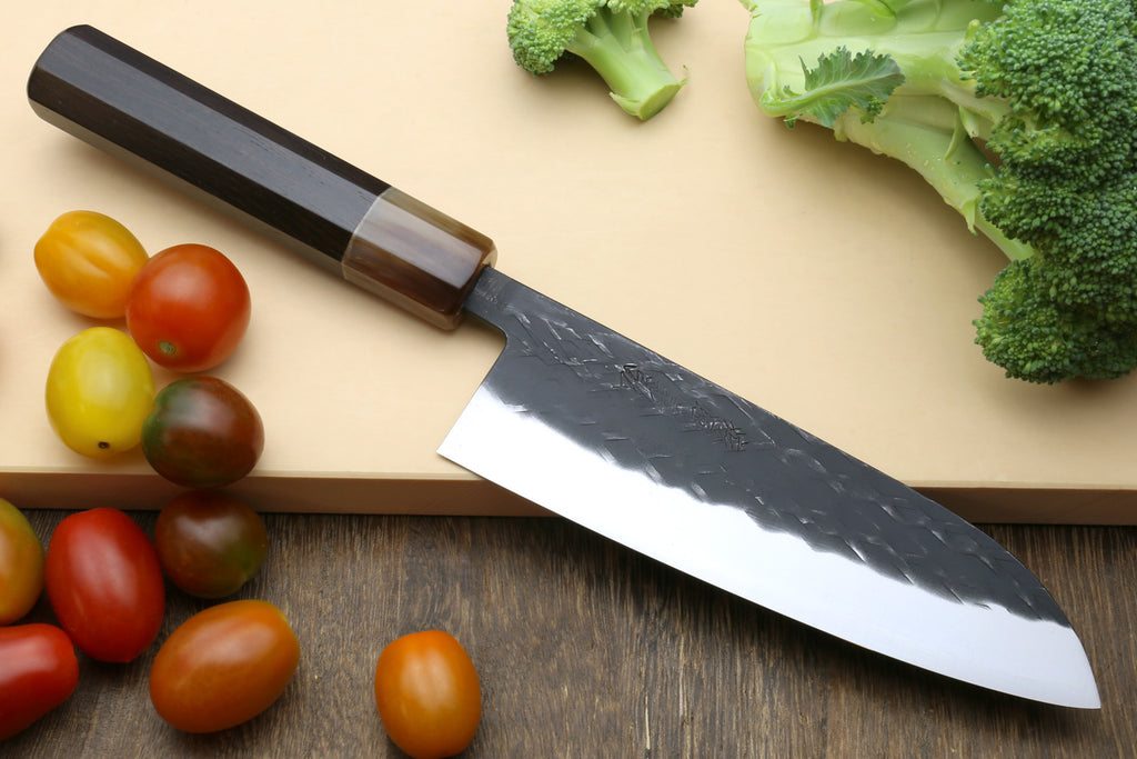 Yoshihiro Kurouchi Stainless Clad Nashiji High Performance SLD Santoku Multipurpose Knife