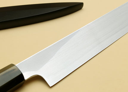 Yoshihiro Left Handed Masashi Hongasumi White Steel Yanagi Sushi Sashimi Japanese Knife Ebony Handle