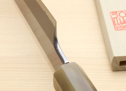 Yoshihiro Masashi Hongasumi White Steel Curved Sakimaru Takobiki Sushi Sashimi Japanese Knife Ebony Handle