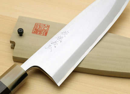 Yoshihiro Masashi Hongasumi White Steel Deba Fish Fillet Chef Knife with Ebony Handle