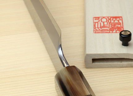 Yoshihiro Masashi Hongasumi White Steel Sakimaru Takobiki Sushi Sashimi Japanese Knife Ebony Handle