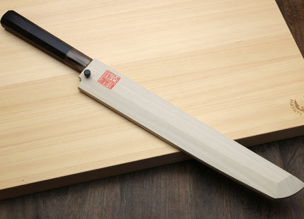 Yoshihiro Masashi Hongasumi White Steel Sakimaru Takobiki Sushi Sashimi Japanese Knife Ebony Handle