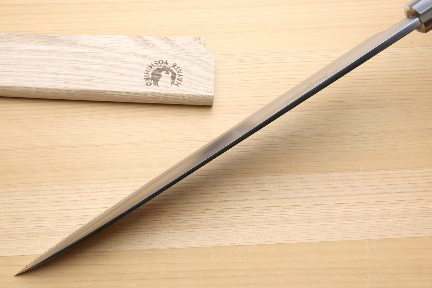 Yoshihiro Masashi Hongasumi White Steel Yanagi Sushi Sashimi Japanese Knife Ebony Handle
