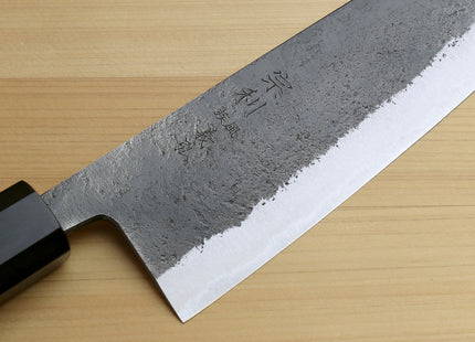 Yoshihiro Nashiji High Carbon White Steel #2 Japanese Bunka Chefs Knife with Cocobolo Wood Handle