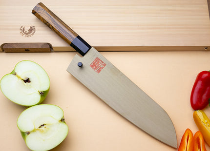 Yoshihiro Nashiji High Carbon White Steel #2 Japanese Bunka Chefs Knife with Cocobolo Wood Handle