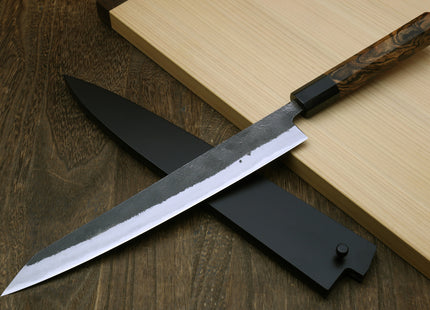 Yoshihiro Nashiji High Carbon White Steel #2 Sujihiki-Kiritsuke Japanese Slicer Knife with Cocobolo wood Handle