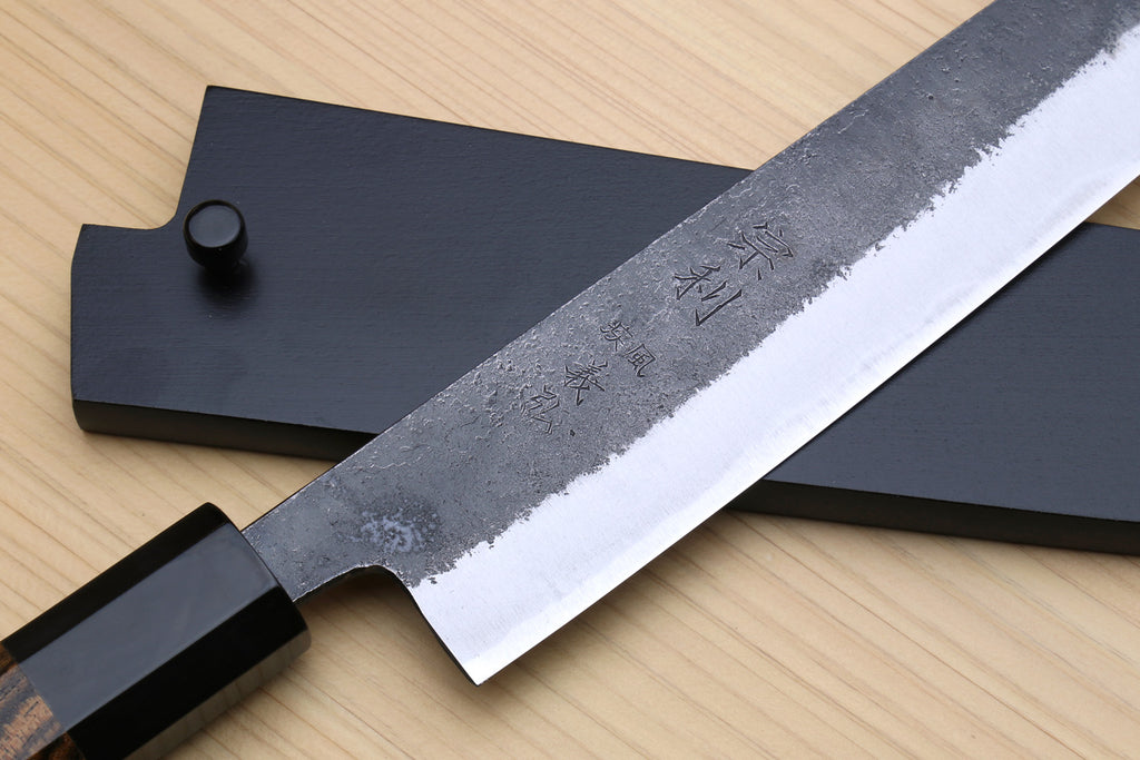 Yoshihiro Nashiji High Carbon White Steel #2 Sujihiki-Kiritsuke Japanese Slicer Knife with Cocobolo wood Handle