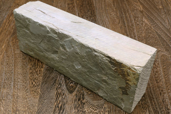 Natural sharpening whetstone finishing block with white surface and gray side