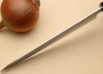 Yoshihiro Super Blue Steel Stainless Clad Hammered Gyuto Chefs Knife Rosewood Handle