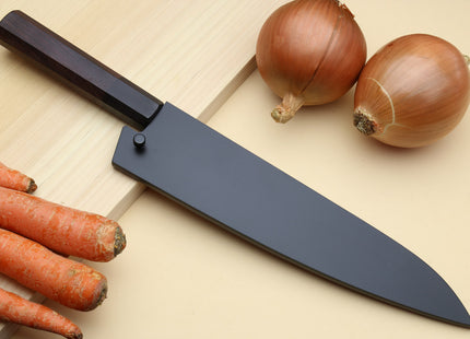 Yoshihiro Super Blue Steel Stainless Clad Hammered Gyuto Chefs Knife Rosewood Handle
