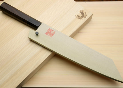 Yoshihiro VG-10 46 Layers Hammered Damascus Kiritsuke Multipurpose Japanese Chefs Knife (Octagonal Shitan Rosewood Handle)