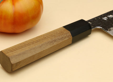 Yoshihiro VG-10 46 Layers Hammered Damascus Nakiri Japanese Vegetable Knife (6.5" (165mm)) (Ambrosia Handle)