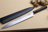 Yoshihiro Aonamiuchi Blue Steel #1 Yanagi Sushi Sashimi Japanese Knife Shitan Handle