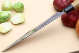 Yoshihiro VG-10 46 Layers Hammered Damascus Sujihiki Japanese Slicer Knife (Octagonal Ambrosia Handle) (9.5" (240mm))