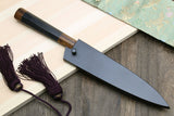Yoshihiro Hiryu Ginsan High Carbon Stainless Steel Petty Utility Knife Ebony Handle with Nuri Saya Cover