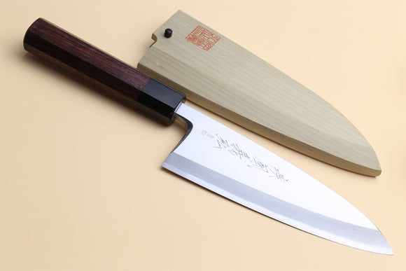 Yoshihiro Hongasumi Blue Steel Deba fish fillet Chef knife Shitan handle