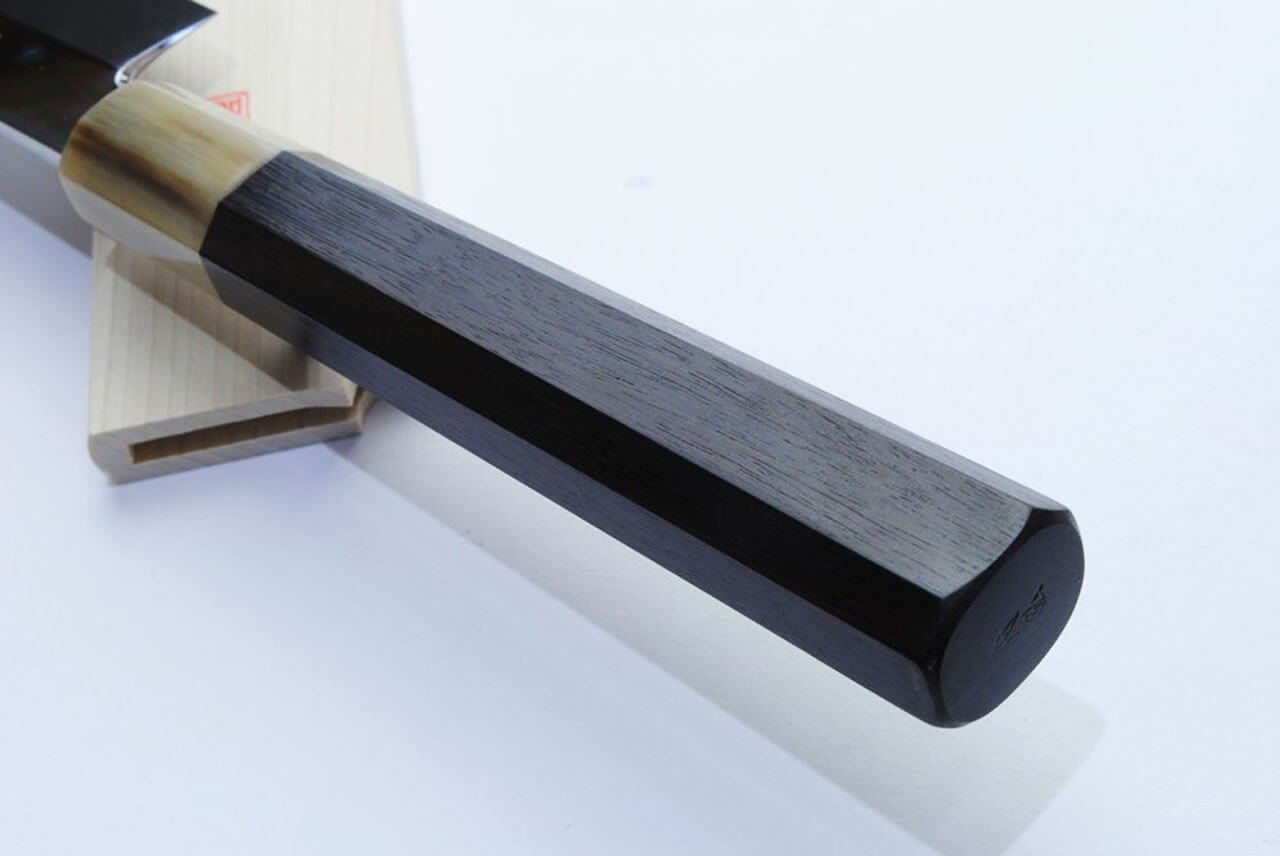 Yoshihiro Honyaki Mirror Finished White Steel Yanagi Kiritsuke Sushi Sashimi Japanese Knife Ebony Handle