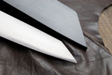 Yoshihiro Hayate ZDP-189 Super High Carbon Stainless Steel Kiritsuke Knife Octagonal Ebony Wood Handle with Sterling Silver Ring