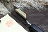 Yoshihiro Mizu Yaki Honyaki Blue Steel #2 Mirror Polished Wa Gyuto Japanese Chef Knife Ebony Handle