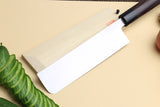 Yoshihiro Kasumi White Steel Edo Usuba Traditional Japanese Vegetable Chopping Chef Knife, Rosewood Handle