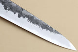 Yoshihiro Nashiji High Carbon White Steel #2 Petty Utility Japanese Chefs Knife with Keyaki Wood Handle