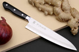 Yoshihiro VG-10 Gold Stainless Steel 3PC Knife Set (Santoku 7 in (180mm), Nakiri 6.5 in (165mm), Gyuto 8.25 in(210mm))