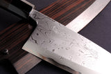 Yoshihiro Suminagashi Blue steel #1 Deba fish fillet Chef knife Ebony wood Handle & Saya