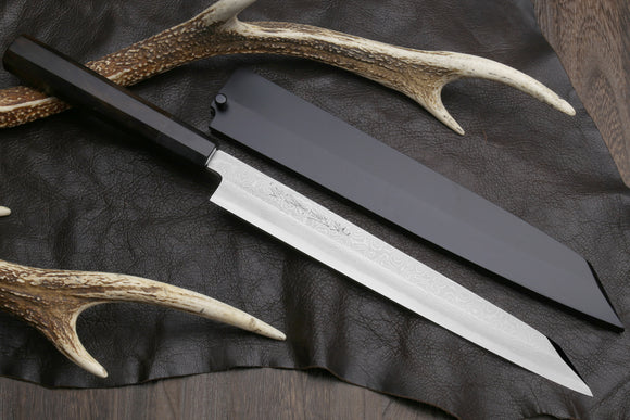 Yoshihiro Mizu Yaki Suminagashi Ginsanko High Carbon Stain Resistant Steel Yanagi Kiritsuke Sushi Sashimi Japanese Multipurpose Chef Knife