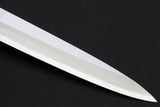 Yoshihiro Ginsanko Mirror Polished Stain Resistant Steel Yanagi Sushi Sashimi Japanese Knife Ebony Handle with Silver Ring