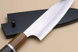Yoshihiro Hayate ZDP-189 Super High Carbon Stainless Steel Paring Utility Chefs Knife Premium Ebony Handle with Sterling Silver Ring, Nuri Saya Cover