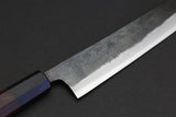 Yoshihiro Aogami Super Blue High Carbon Steel Kurouchi Sujihiki Slicer Chef Knife Rosewood Handle