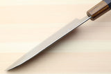 Yoshihiro Hiryu Ginsan High Carbon Stainless Steel Santoku Multipurpose Knife Ebony Handle with Nuri Saya Cover