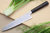 Yoshihiro Special Forged Mizu Yaki Aogami Blue Steel Gyuto Chef Knife Ebony Handle