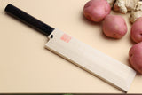 Yoshihiro Kasumi White Steel Edo Usuba Traditional Japanese Vegetable Chopping Chef Knife, Rosewood Handle