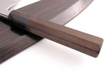 Yoshihiro Suminagashi Blue steel #1 Deba fish fillet Chef knife Ebony wood Handle & Saya