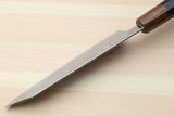 Yoshihiro Hiryu Ginsan High Carbon Stainless Steel Kiritsuke Multipurpose Knife Ebony Handle with Nuri Saya Cover