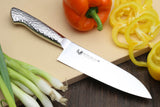 Yoshihiro Hayate Inox Aus-8 Santoku Japanese Chefs Knife Integrated Stainless Handle