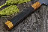 Yoshihiro Aonamiuchi Blue Steel #1 Yanagi Sushi Sashimi Japanese Knife Ryu Dragon Ebony Handle