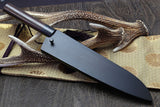 Yoshihiro Mizu Yaki Blue Steel #2 Kurouchi Gyuto Japanese Chefs knife (Round Shape Shitan Handle) with Nuri Saya