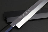 Yoshihiro Ginsan Honyaki Mirror Polished Yanagi Japanese Sushi Sashimi Chef Knife with Premium Ebony Handle