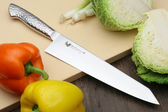 Yoshihiro Hayate Inox Aus-8 Kiritsuke Japanese Multipurpose Chefs Knife Integrated Stainless Handle